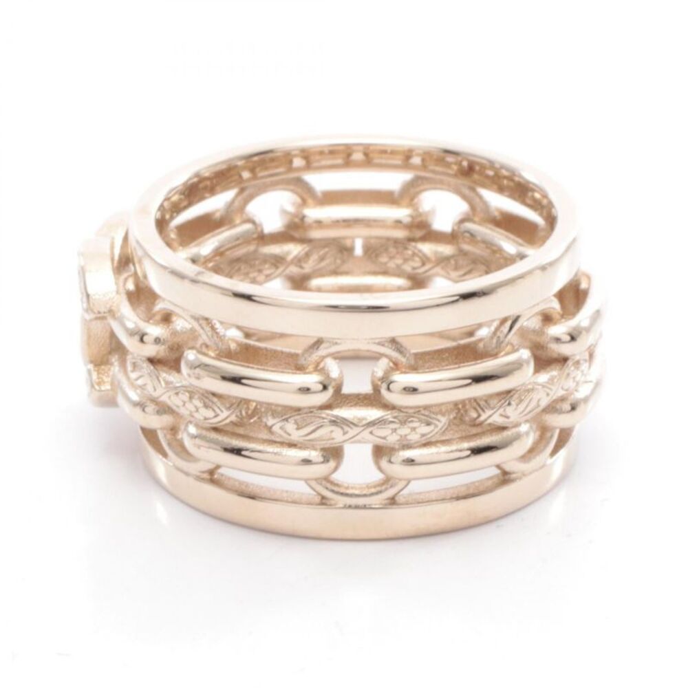 Chanel Coco Mark Ring Gold Plated Rhinestone - Picture 3 of 5